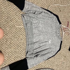 Grey and Black cropped sweatshirt